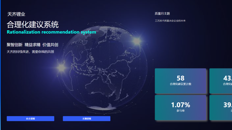 豪门国际官网锂业开发的合理化建议系统正式上线啦！